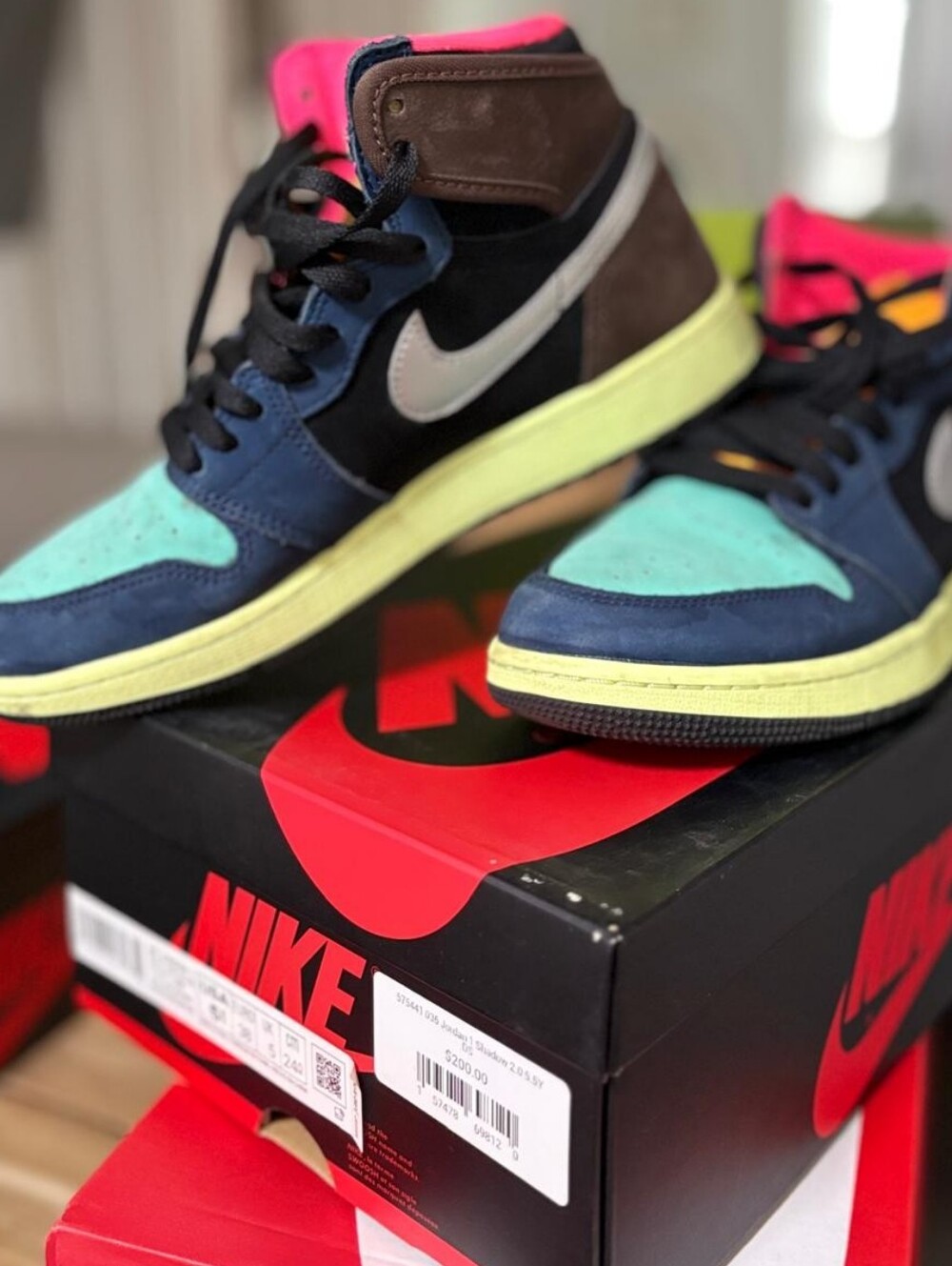 Nike High-Top Sneakers in Teal, Navy, Brown, Pink